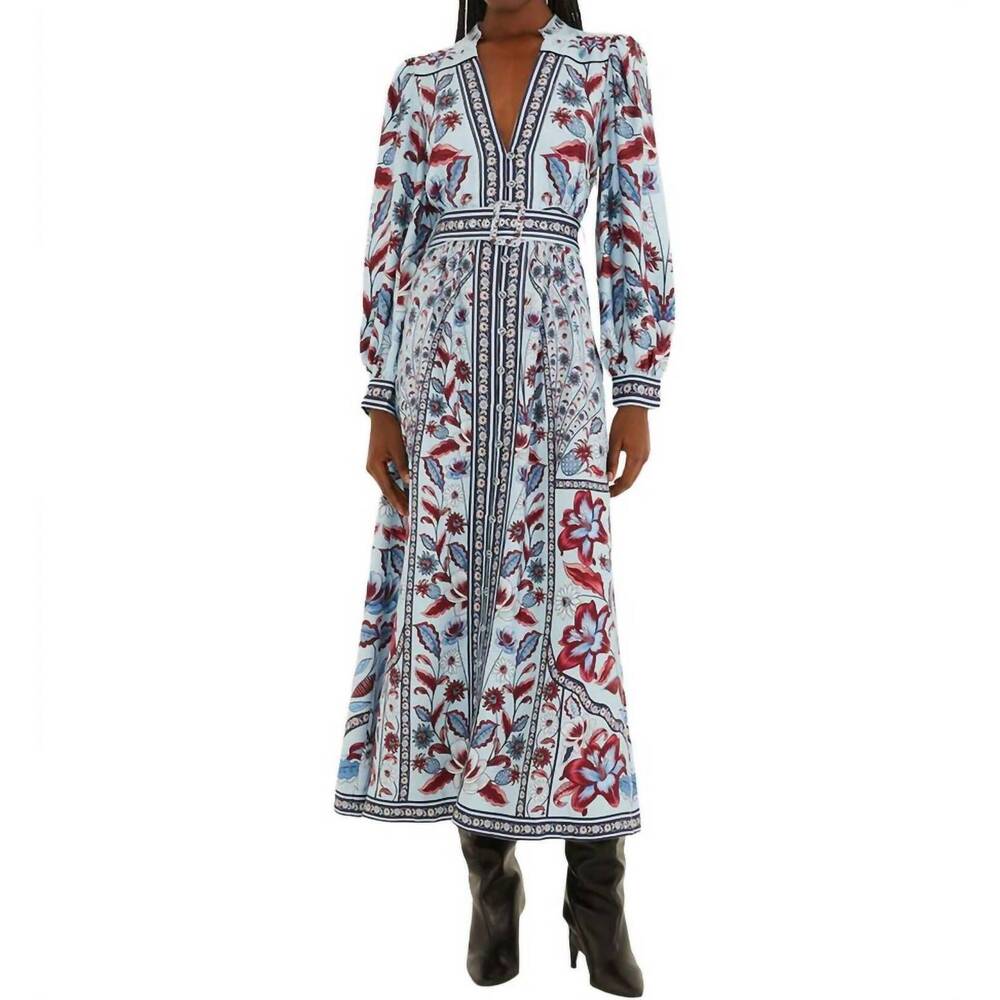NEW FARM RIO marcelle maxi dress in soft blue - Picture 1 of 2